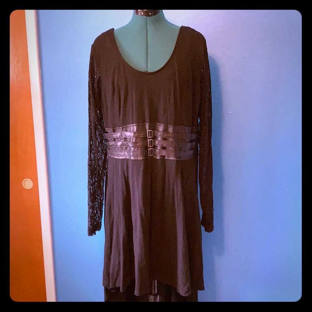 Black Gothic Hi Low Dress